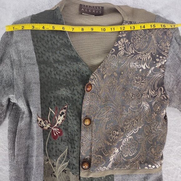 Vintage Spencer Alexis Patchwork Boho Jacket Skirt Set Cottagecore Size 6 - Picture 8 of 15